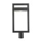 Z-Lite Luttrel 1 Light Outdoor Post Mount Fixture, Black & Frosted 566PHBR-BK-LED - alternate 4